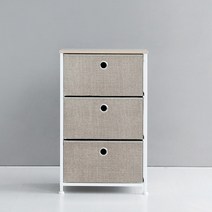 마켓비 NOVEN 패브릭 서랍장 3단 450730, 베이지