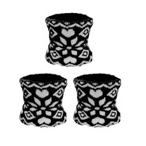 인콘트로 보온 슬림 자카드 멀티 넥워머 3p, 검정색