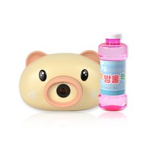 서하의집 자동 비눗방울 버블카메라 + 리필액 500ml 세트, 베이지(버블카메라)