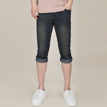 가이스토리 빅사이즈 스판 7부 여름용 엠코 청반바지