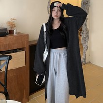 엘쏘 여성용 루즈핏 소프트 롱 가디건