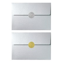 럭셔리펄 청첩장 엽서봉투 30p + 스티커 10개입 x 3p 세트, 실버(봉투), 랜덤발송(스티커), 1세트
