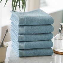 SPRINGandYOU 호텔수건 170g 30수 면사, 블루, 5개
