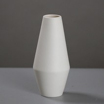 리버그린 심플 세라믹 오브제 화병 K타입, 화이트