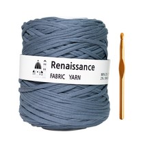 yarna 르네상스 패브릭얀 뜨개실 + 금속 왕코바늘 9mm, 58.더스티데님