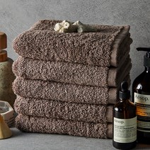 소프트터치 리얼 호텔수건 200g 순면 랜덤발송, 5개, 초코브라운