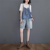 아이엠몽 여성용 데님 멜 베스트 조끼 겐토
