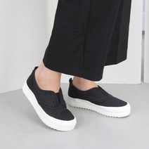잠비 여성 플레이 통굽 키높이 쿠션 스니커즈 슬립온 3.5cm