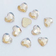메이브라운 네일스톤 대용량 하트 10 x 10 mm, 골드, 50개