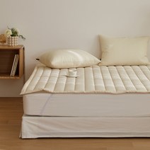마틸라 디어썸머 시어서커 고정밴드 침대패드, 크림