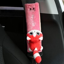 MEO 자동차 안전벨트커버, 핑크 고양이, 1개