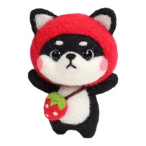 아이엠미니 DIY 펠트 니들 세트, 딸기 시바, 1세트