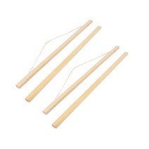 한수오 북유럽 인테리어 우드 족자 2세트 + 꼭꼬핀 2p, 베이지우드(족자), 혼합색상(꼭꼬핀)