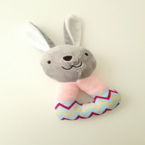 강아지 주주베이비 삑삑이 터그 장난감 15cm, 토끼, 1개