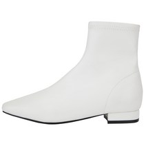 단골언니 여성용 빅사이즈 플랫 스판 앵클부츠 체스넛