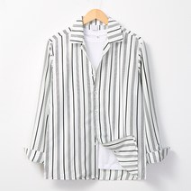 레이먼 남성용 덴덴 스트라이프 카라 셔츠