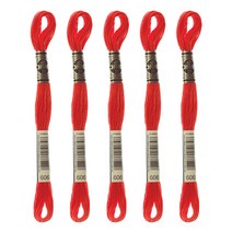 브랜드얀 DMC 25번 면사 자수실 5p, 606번, 8m, 5개