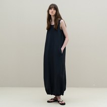 르 여성용 밴딩 벌룬 원피스