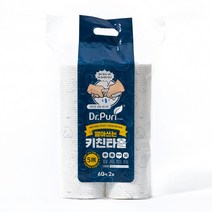 닥터퓨리 빨아쓰는 키친타올 60매, 2개입, 1개