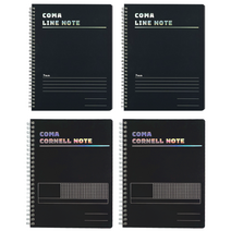 투코비 코마 노트 A5 라인 2p + 코넬 2p, 블랙, 1SET_KOR