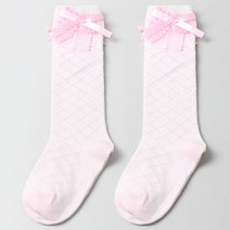 키즈퓨처 여아용 아만다 레이스 니삭스 양말 2p