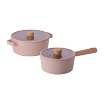 네오플램 인덕션 IH 피카 오브제 냄비 2종 세트, 미니피치, 편수냄비 18cm + 양수냄비 22cm