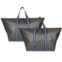 지퍼 스트라이프끈 타포린백 ZIPP 대형, 그레이