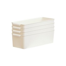 보노하우스 리빙 그립 바스켓 S, 크림, 4개