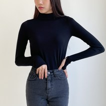 여성용 기모 핸드워머 반목폴라 티셔츠