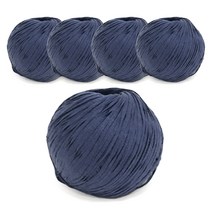 필립섬유 코튼 누들 뜨개실 50g x 5p, 19 네이비