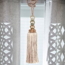 지나송 커튼 타이백 그라데이션, 베이지, 1개