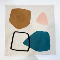 케이트가든 스톤 입체 파스텔 자수 쿠션커버