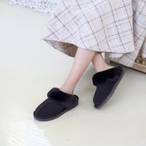 레밍 가죽 털 슬리퍼