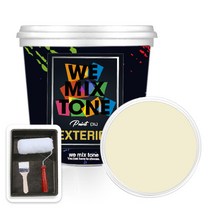 WEMIXTONE 외부용 EXTERIOR 페인트 3L + 붓 + 로울러 + 트레이 세트, WMT0163P01(페인트)