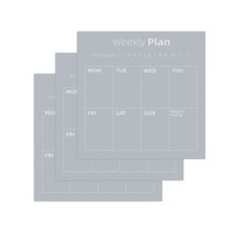 오트라 마크 클리어 점착메모지, week plan, 3개