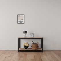 홈던트하우스 철제 선반 2단 1000 x 300 x 600 mm, 블랙
