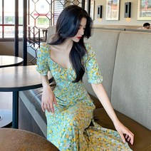 바디보 여성용 플라워 롱 원피스