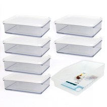 소담 냉장 냉동 보관용기 세트, 1세트, 보관용기 1000ml x 6p + 트레이