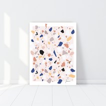오홀리브 액자테이블 60 x 40 x 27 cm, 테라조컬러