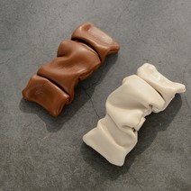 페이크 레더 일자 똑딱핀 2종 세트