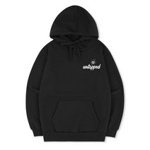 언탭트 남성용 빅사이즈 스트릿 서치 기모 후드티셔츠