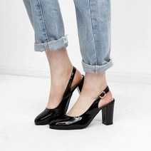 페리아 슬림 라인 슬링백 펌프스 8cm