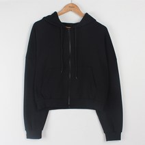 빼빼 여성용 스트링 크롭 후드 집업