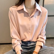 블랙스완 여성용 루즈핏 쉬폰 블라우스