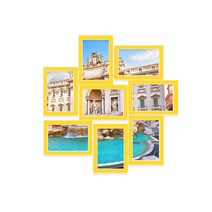 스위트스페이스 데코 인테리어 모던시티 8분할 멀티 액자 스티커 옵션15, 옐로우
