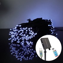 21세기트랜드 태양열 꼬마 전구 줄조명 200구 22m + USB, 화이트(조명)