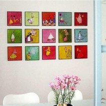 일러스트 미니액자 소녀액자, J