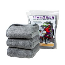 Arkwright TowelZilla 극세사 클리닝 천 (3팩) 800 GSM 매우 두꺼움 보풀 없는 자동차 건조 타월 광택 세탁 자동 디테일링 45.7 x 76.2cm(, 18 x 30 in. (Pack of 3)