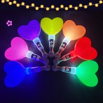 도매파티 야광 LED 파티 용품, 1개, 21-6 LED 미니 하트 응원봉 파란색_GCU50