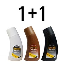 말표 1+1 블랙 갈색 무색 디럭스 구두약 60ml, 갈색+무색